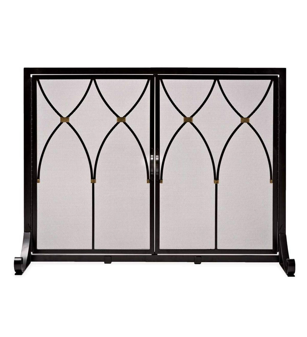 Black Metal Fireplace Screen J68046