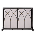 Black Metal Fireplace Screen J68046