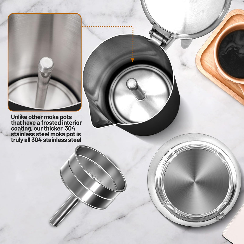 12 Cup Thickened 304 Stainless Steel Moka Pot O37297