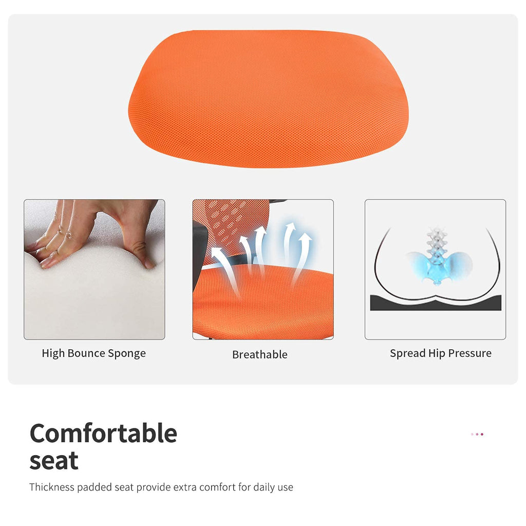 Orange Ergonomic Mesh Office Chair F5296