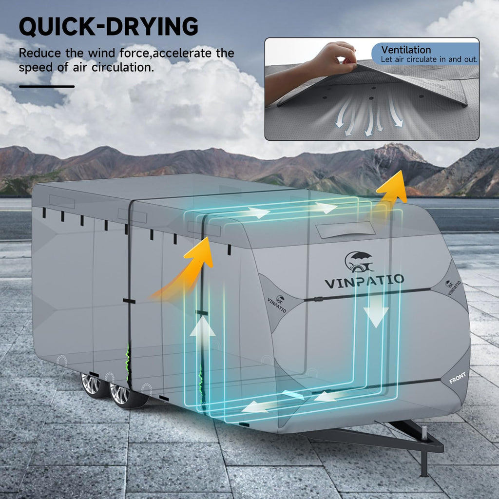 7 Layers Travel Trailer Cover Fits 30'-33' B27021