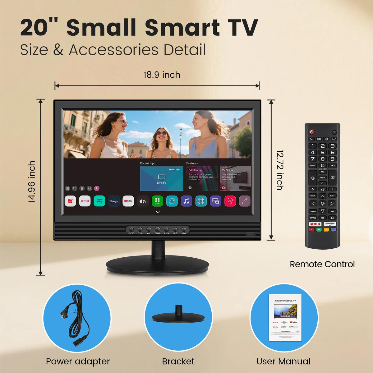 20 Inch Full HD 1080p LED Flat Screen TV N984