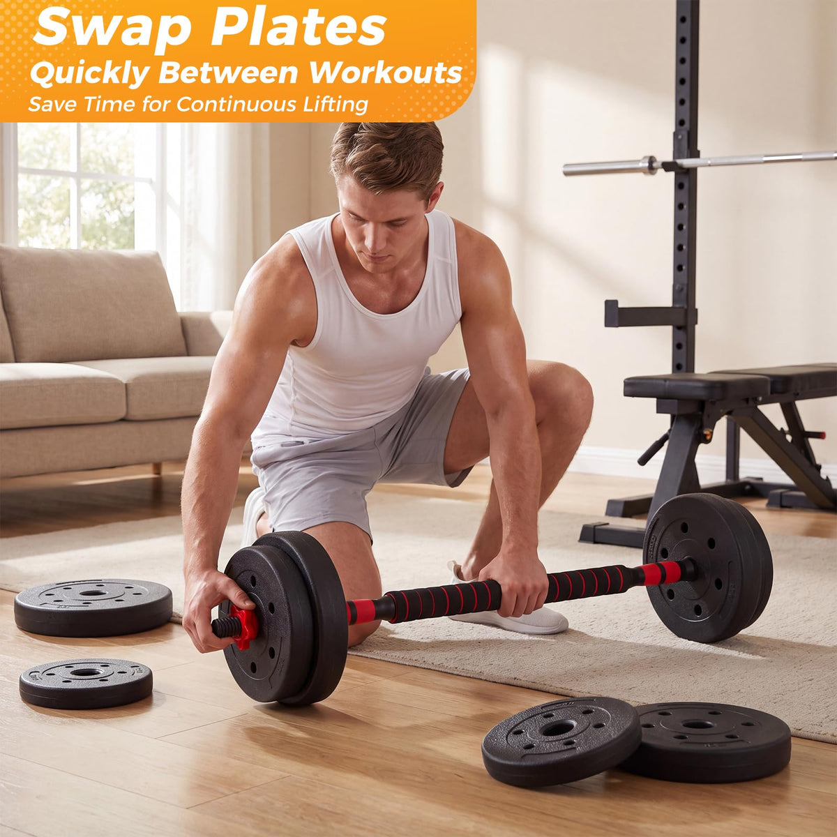 Adjustable Dumbbell Set 20/40/60LBS B19838