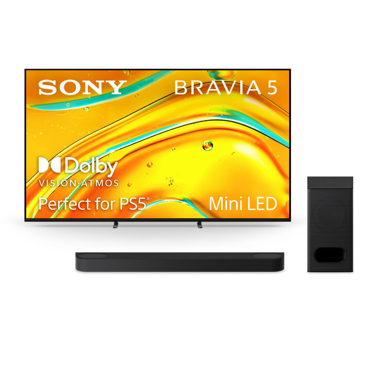 55-Inch 4K Mini LED Smart TV & 3.1.2ch Soundbar with Wireless Subwoofer Bundle S555226