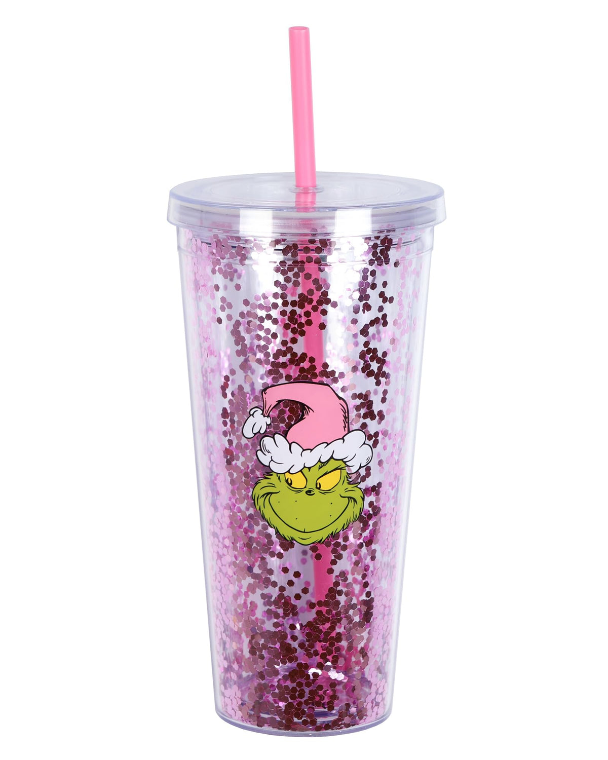 Pink 22 oz Insulated Tumbler with Straw D9318