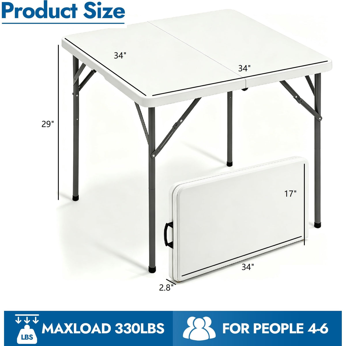 34Inch Square Folding Card Table Z88142