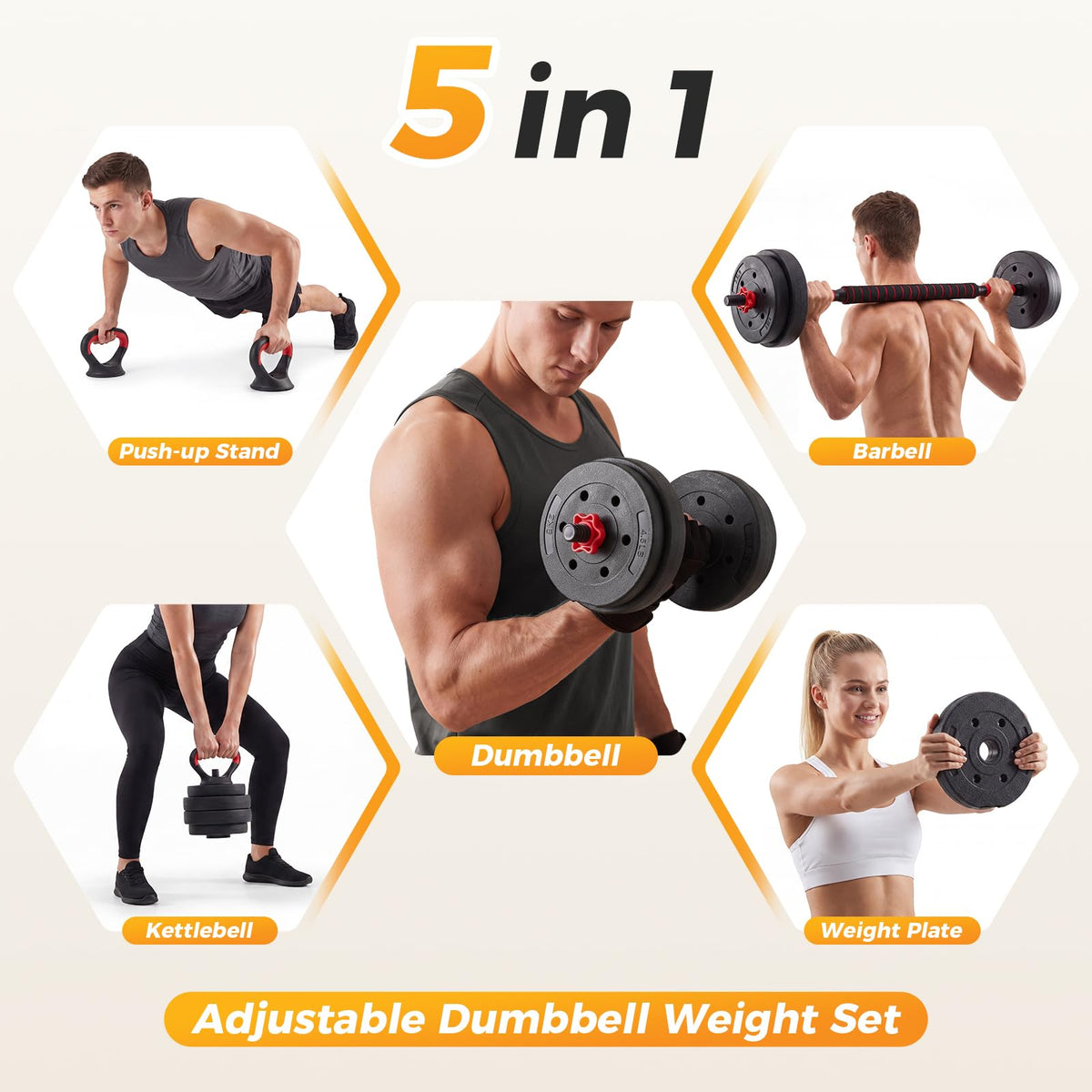 Adjustable Dumbbell Set 20/40/60LBS B19838