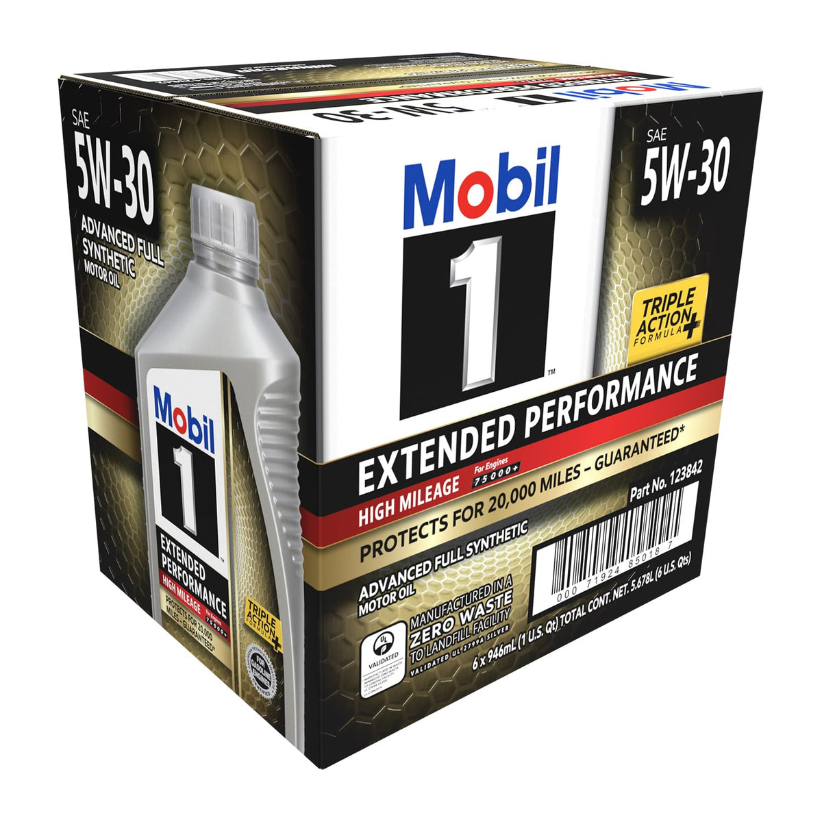 5W-30 Full Synthetic High Mileage Oil 6 Pack M8331