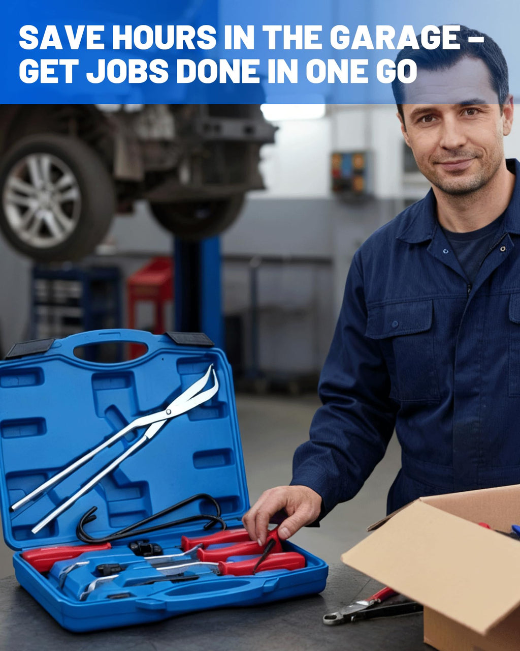 10-Piece Drum Brake Tool Kit with Case & Gloves U30454