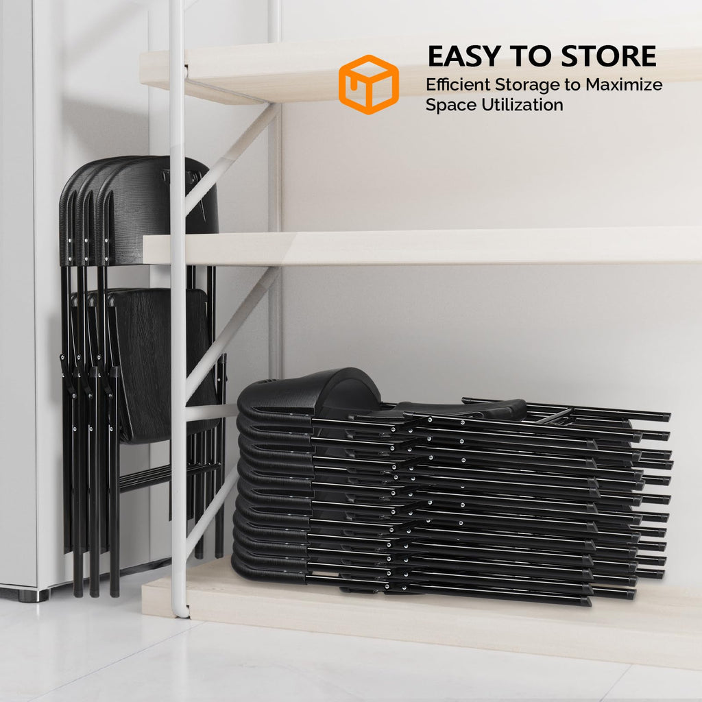 Dark 4 Pack HDPE Folding Chairs with Steel Frame O553760