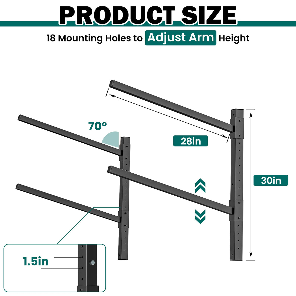 Wall Mounted Kayak Storage Rack K840