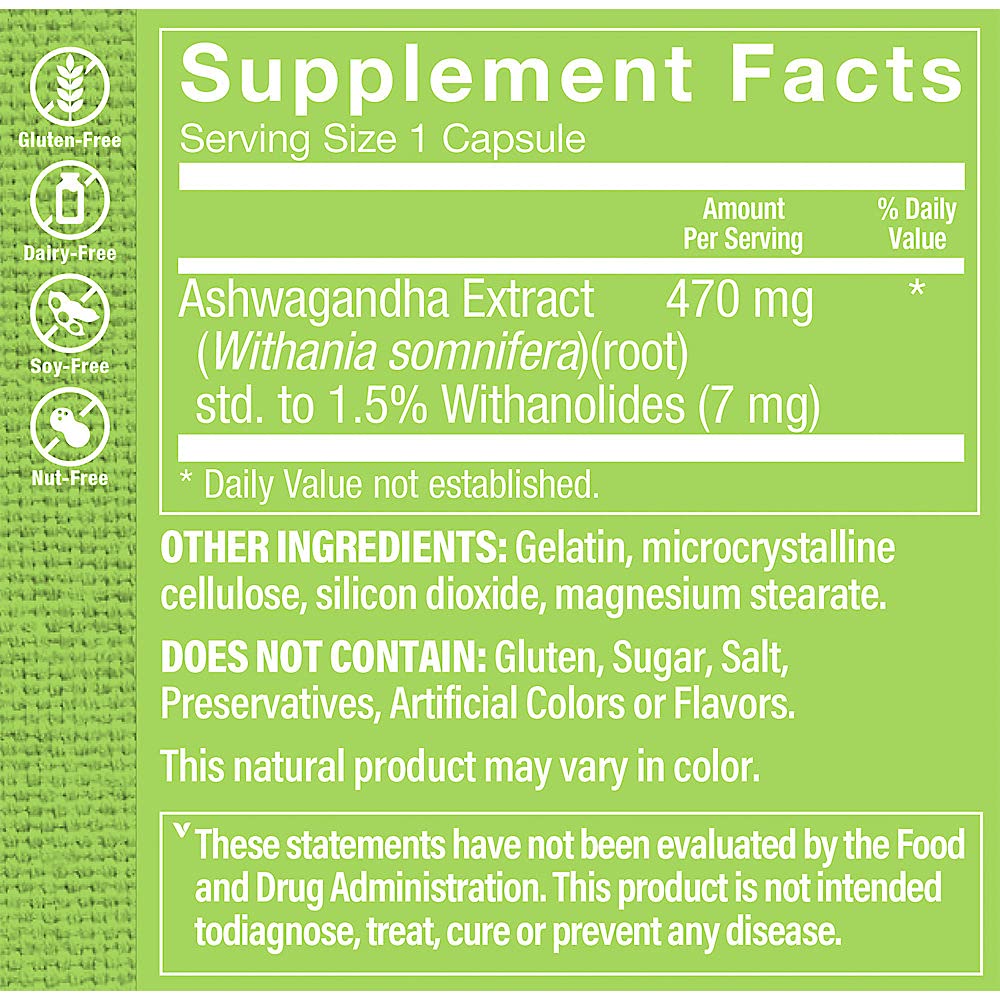 Ashwagandha Extract 120 Caps U4900