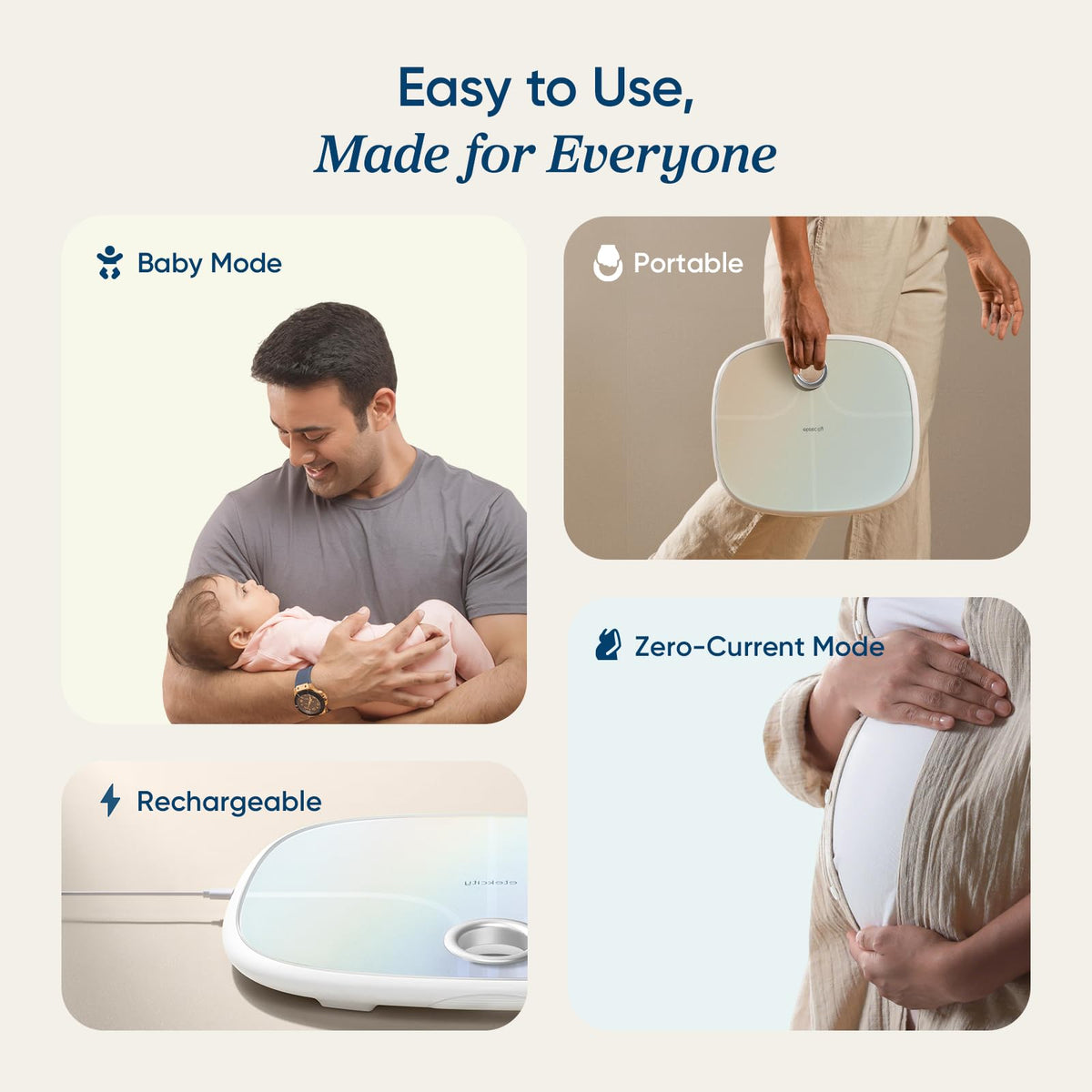 Rechargeable Digital Bathroom Scale with 13 Metrics Q896