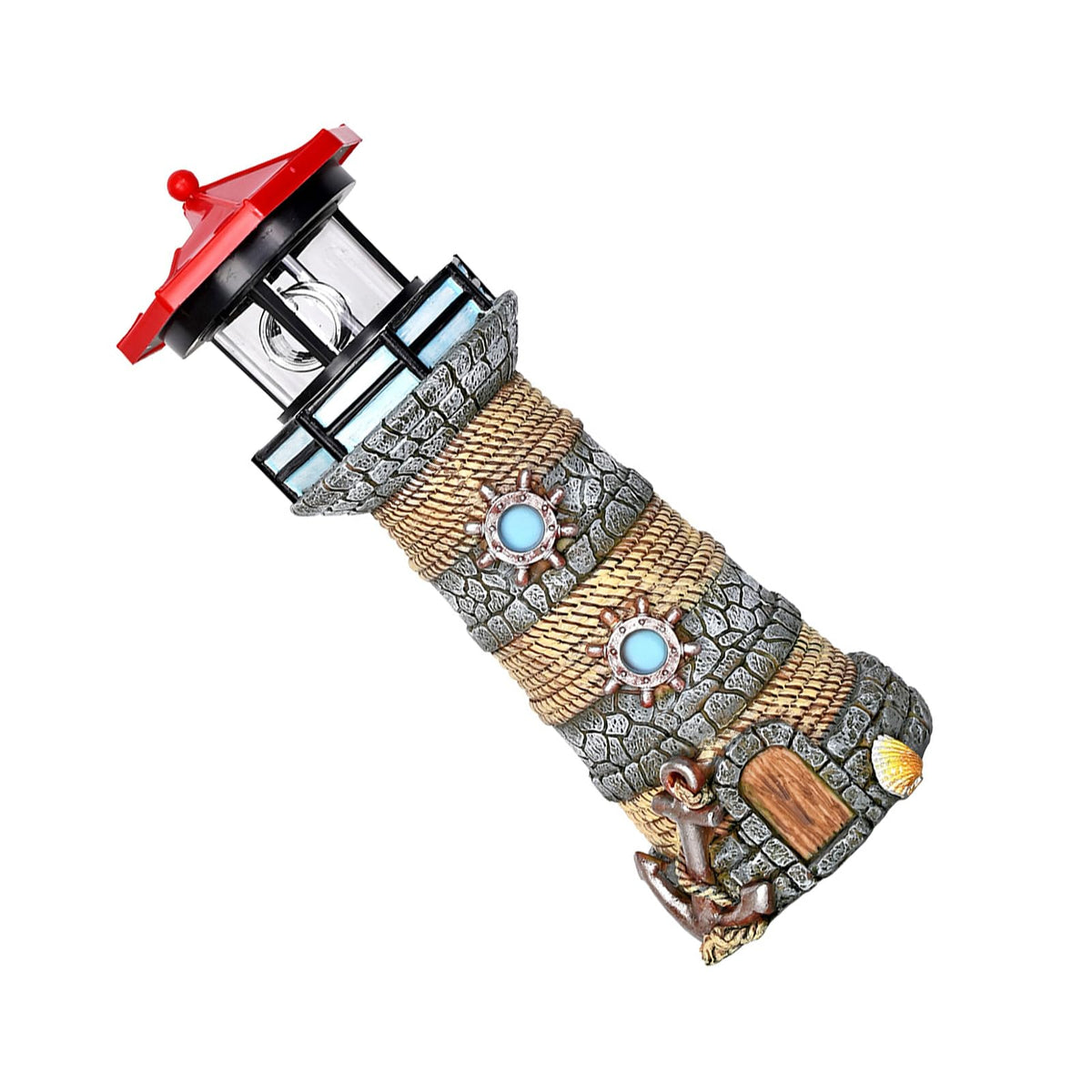 Solar Powered Resin Lighthouse Ornament P88693
