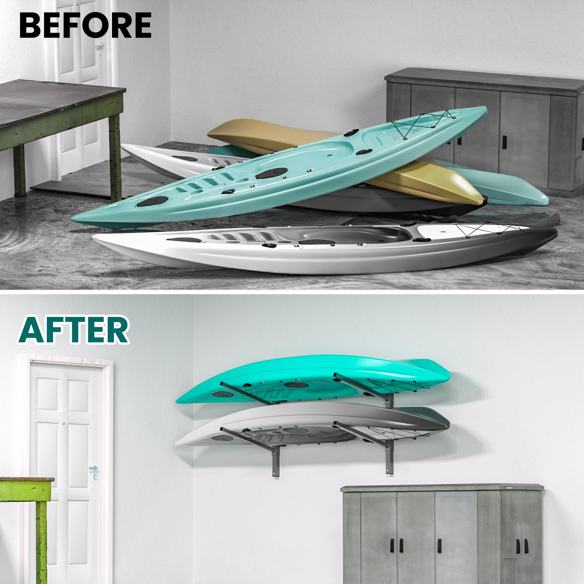 Wall Mounted Kayak Storage Rack K840