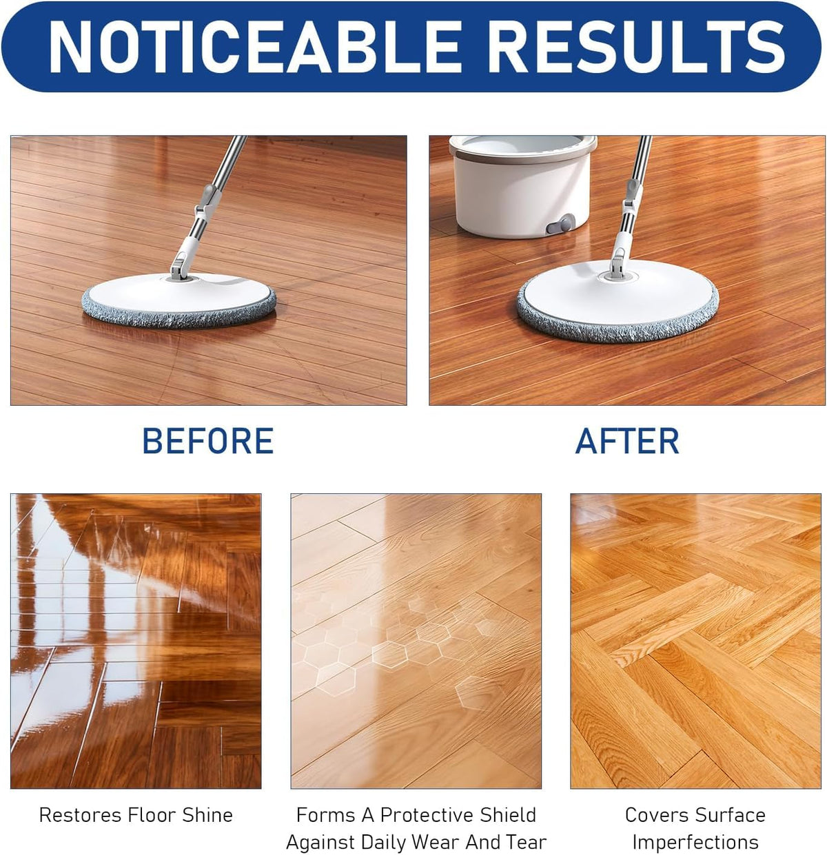 Floor Restore Cleaner, High Solid Content Floor Polish (2 PACK) A8492