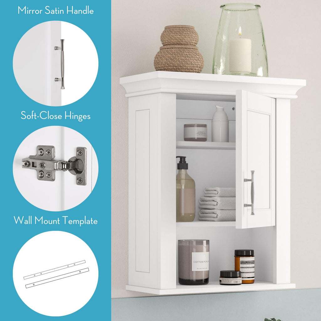 White Wall Mount Medicine Cabinet Z935