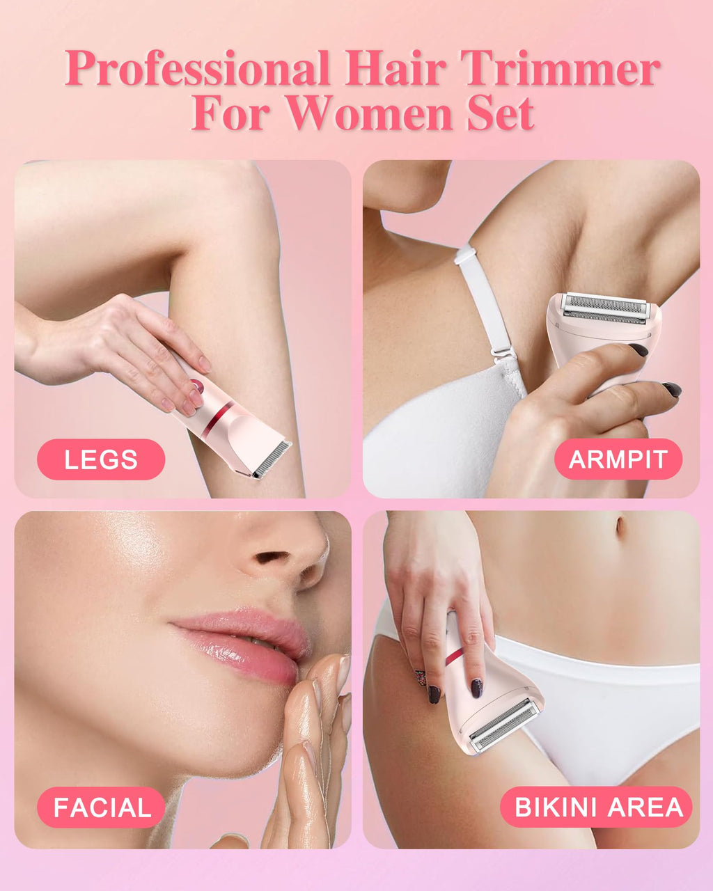 3-in-1 Rechargeable Waterproof Bikini Trimmer S149825