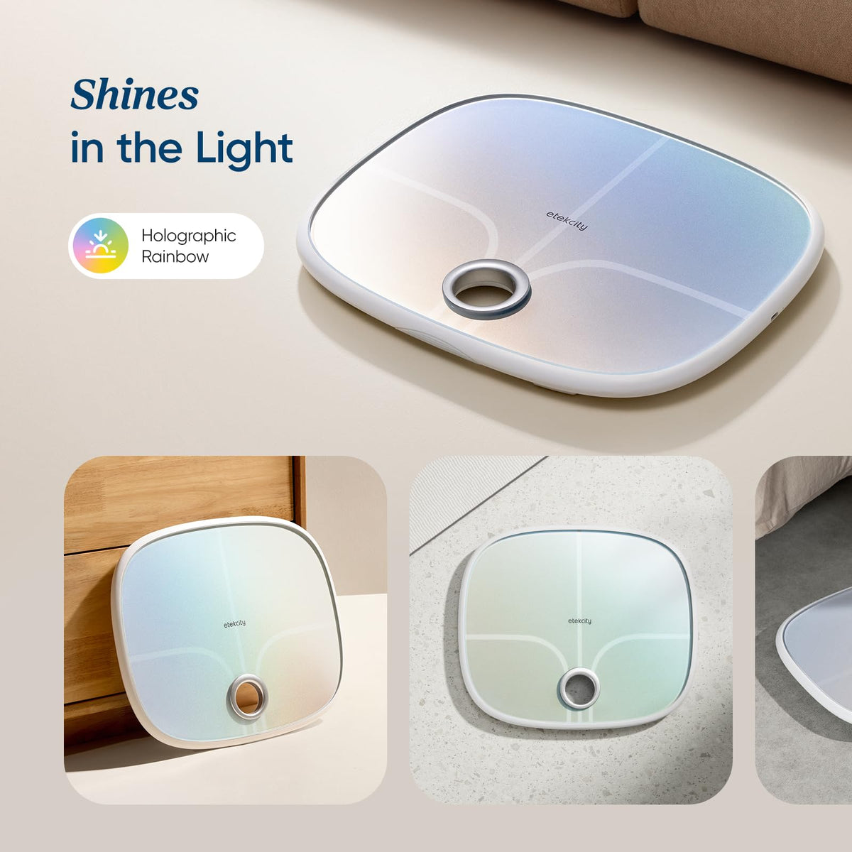 Rechargeable Digital Bathroom Scale with 13 Metrics Q896