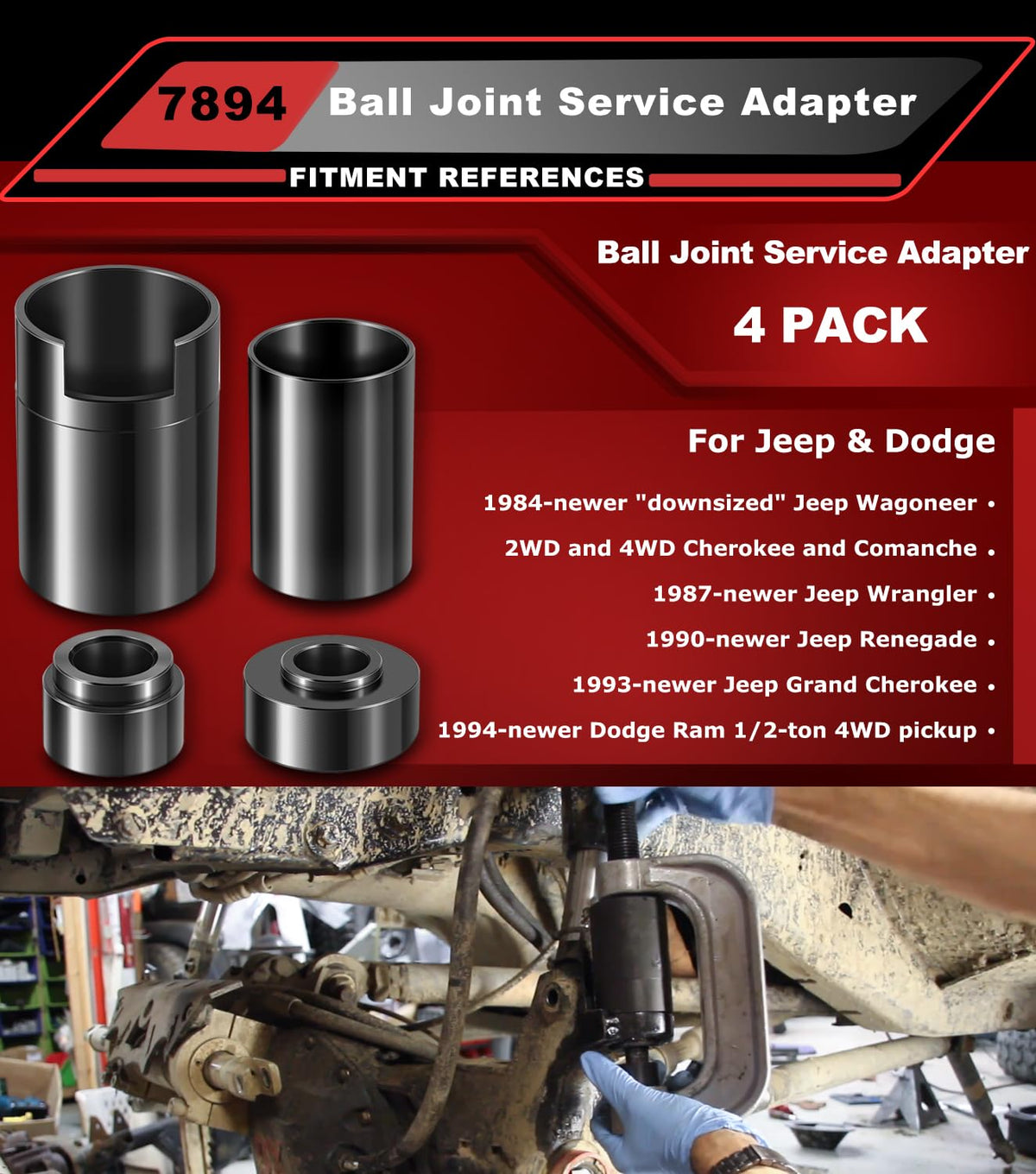 4PCS Ball Joint Service Adapter Set U9917