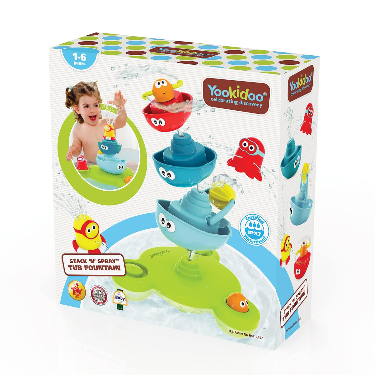 Stackable Baby Bath Toy 7 Moveable Pieces U1565
