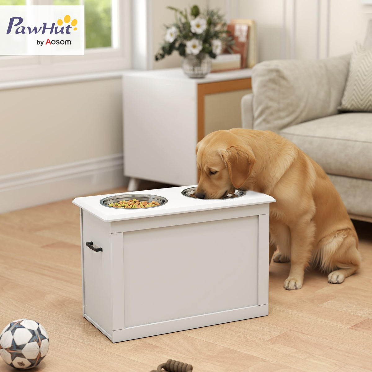 Raised Pet Feeding Storage Station N2840