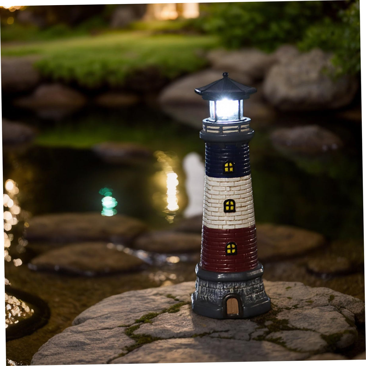 15 Inch Waterproof Rotating LED Lighthouse Lamp R821852