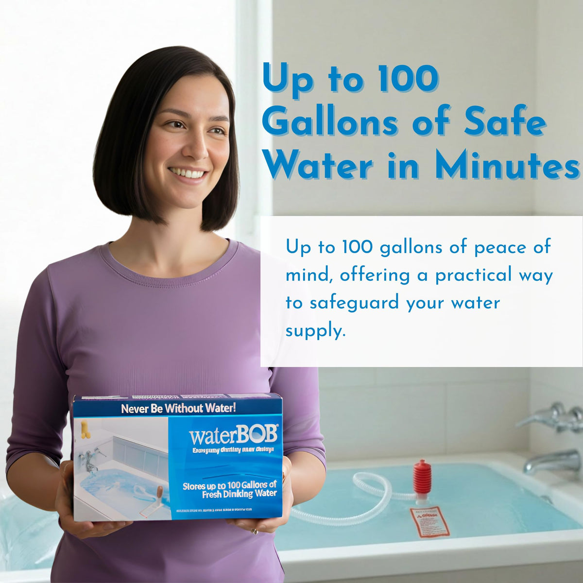 Bathtub Water Storage Bladder 100 Gallon Food Grade BPA Free B447291