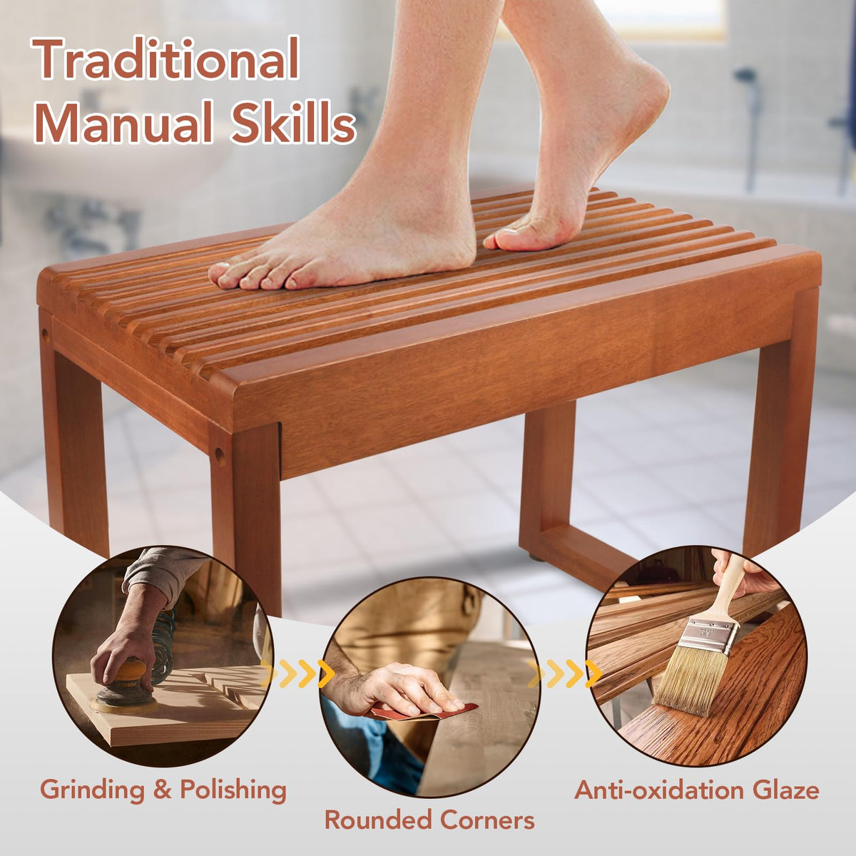 Teak Shower Bench X479