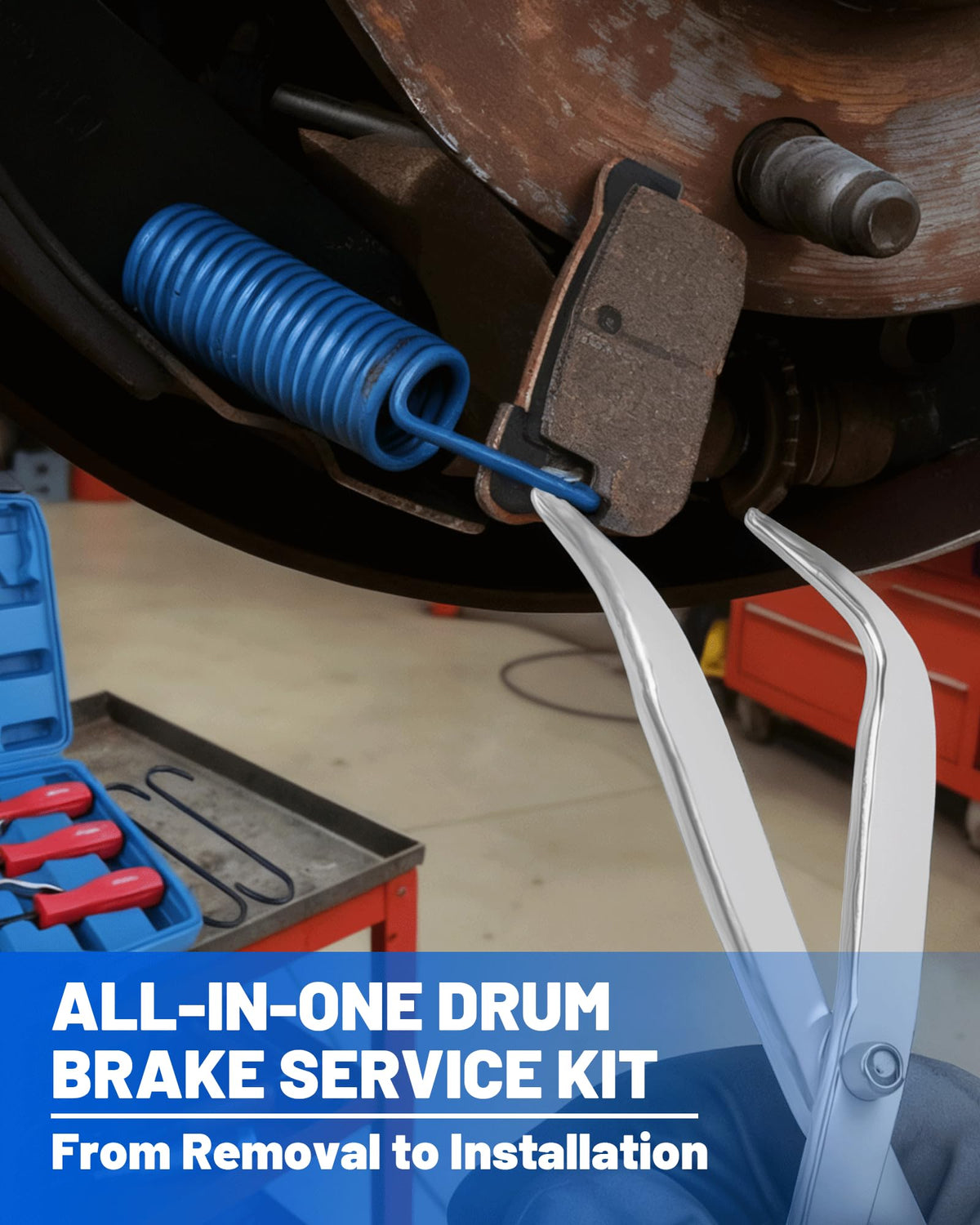 10-Piece Drum Brake Tool Kit with Case & Gloves U30454