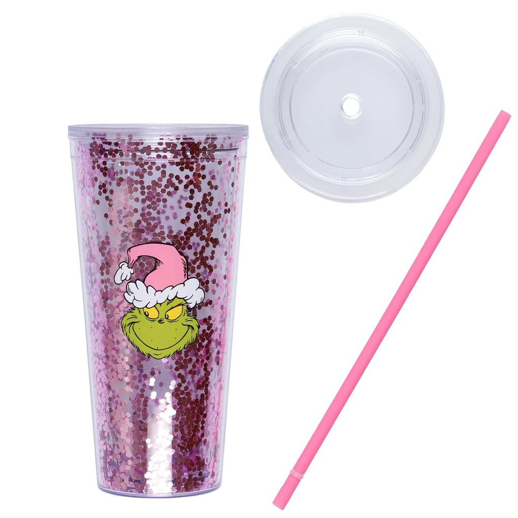 Pink 22 oz Insulated Tumbler with Straw D9318