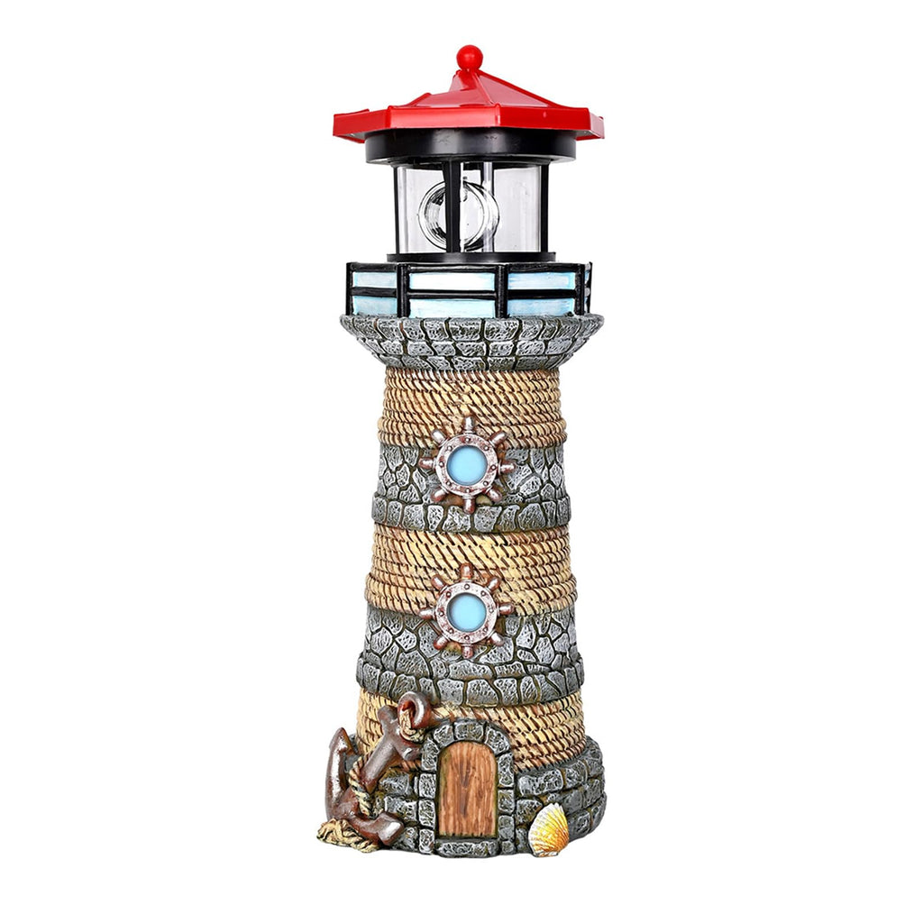 Solar Powered Resin Lighthouse Ornament P88693