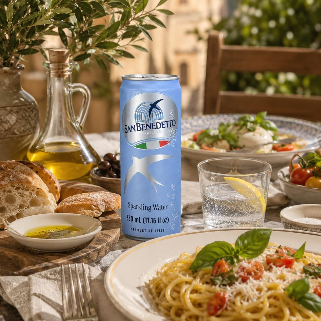 Imported Italian Sparkling Mineral Water 330mL Slim Cans Pack of 12 K193