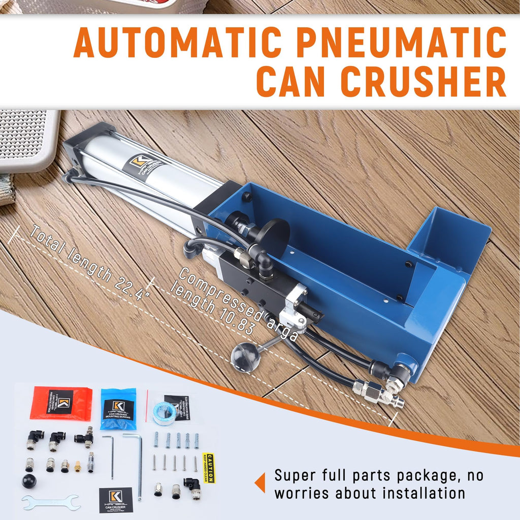 Pneumatic Air Powered Aluminum Can Crusher for 12/16/24oz Cans C583162