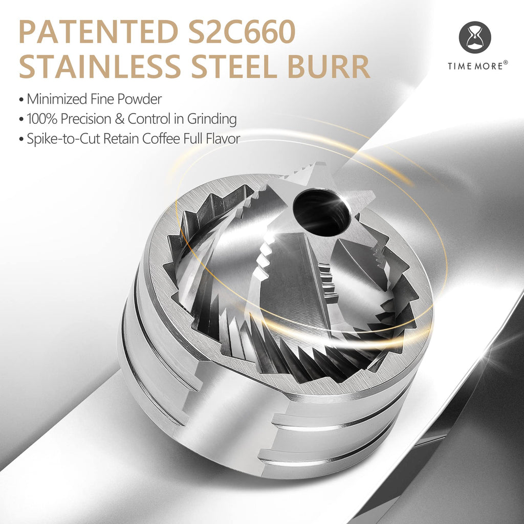Manual Coffee Grinder with Adjustable Grind Setting Stainless Steel Conical Burr R833075