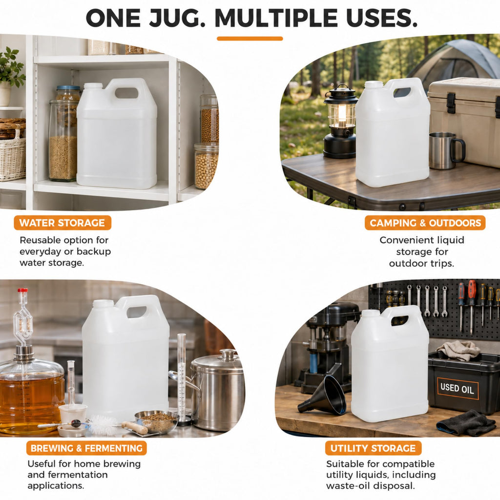 2.5 Gallon Reusable Plastic Water Jug with Lid O73568