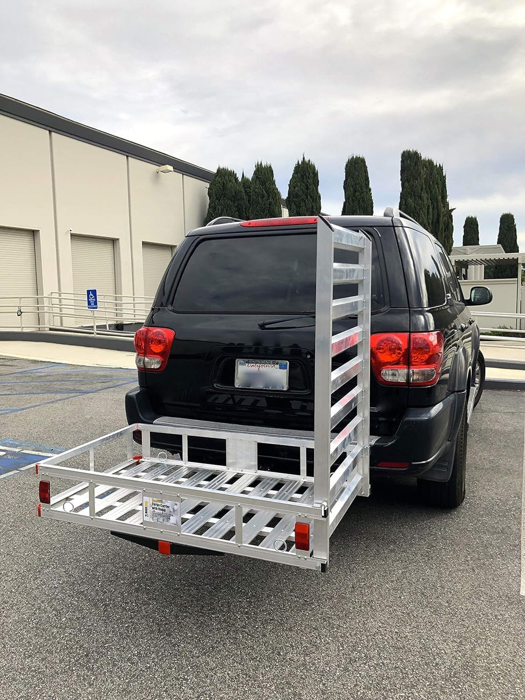 Aluminum Hitch Mount Wheelchair Carrier with 47" Ramp B645
