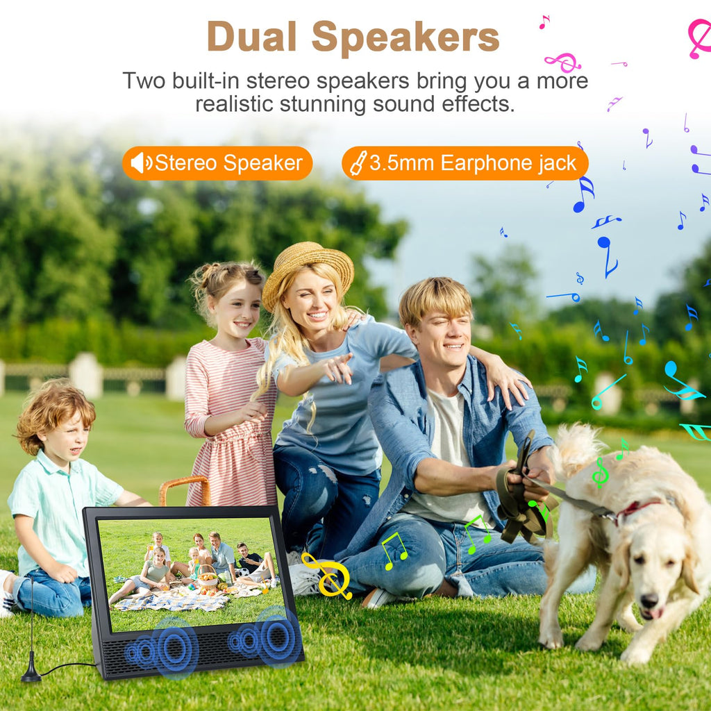 14 inch Portable ATSC Digital TV with Antenna and Remote Control D456
