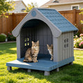 Weatherproof Elevated Outdoor Cat House M4113