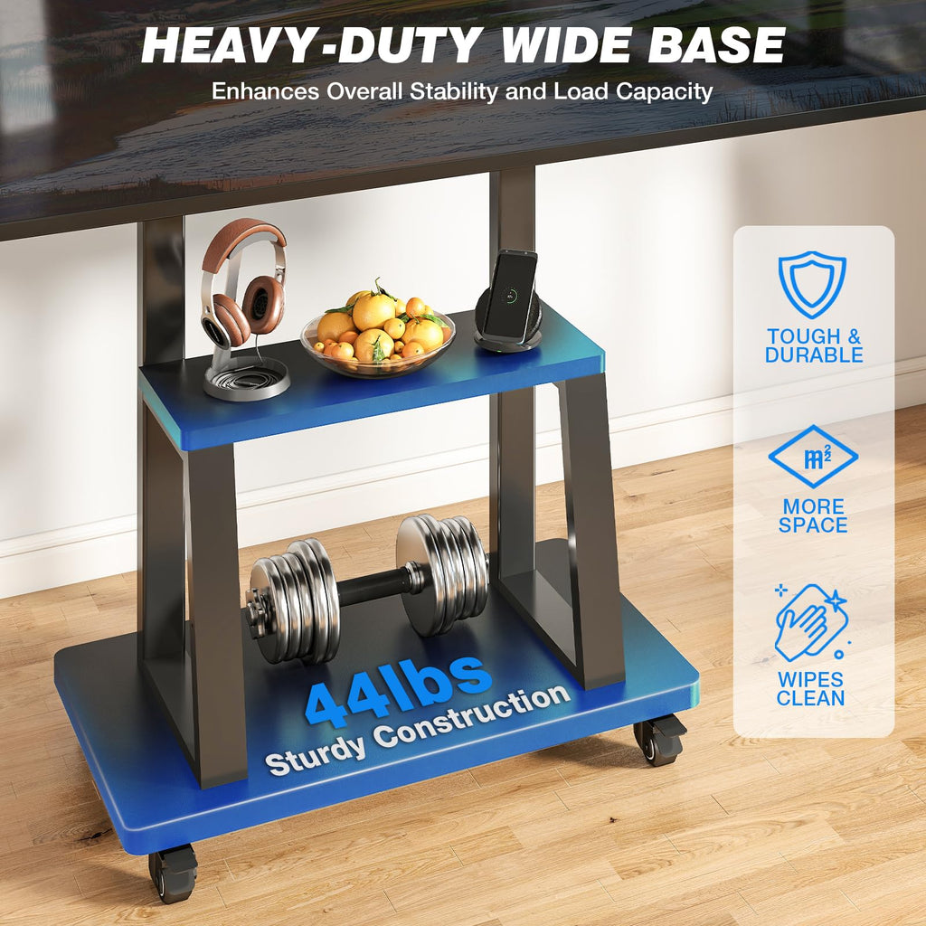 Mobile TV Cart Rolling TV Stand for 37-75 inch TVs J379972