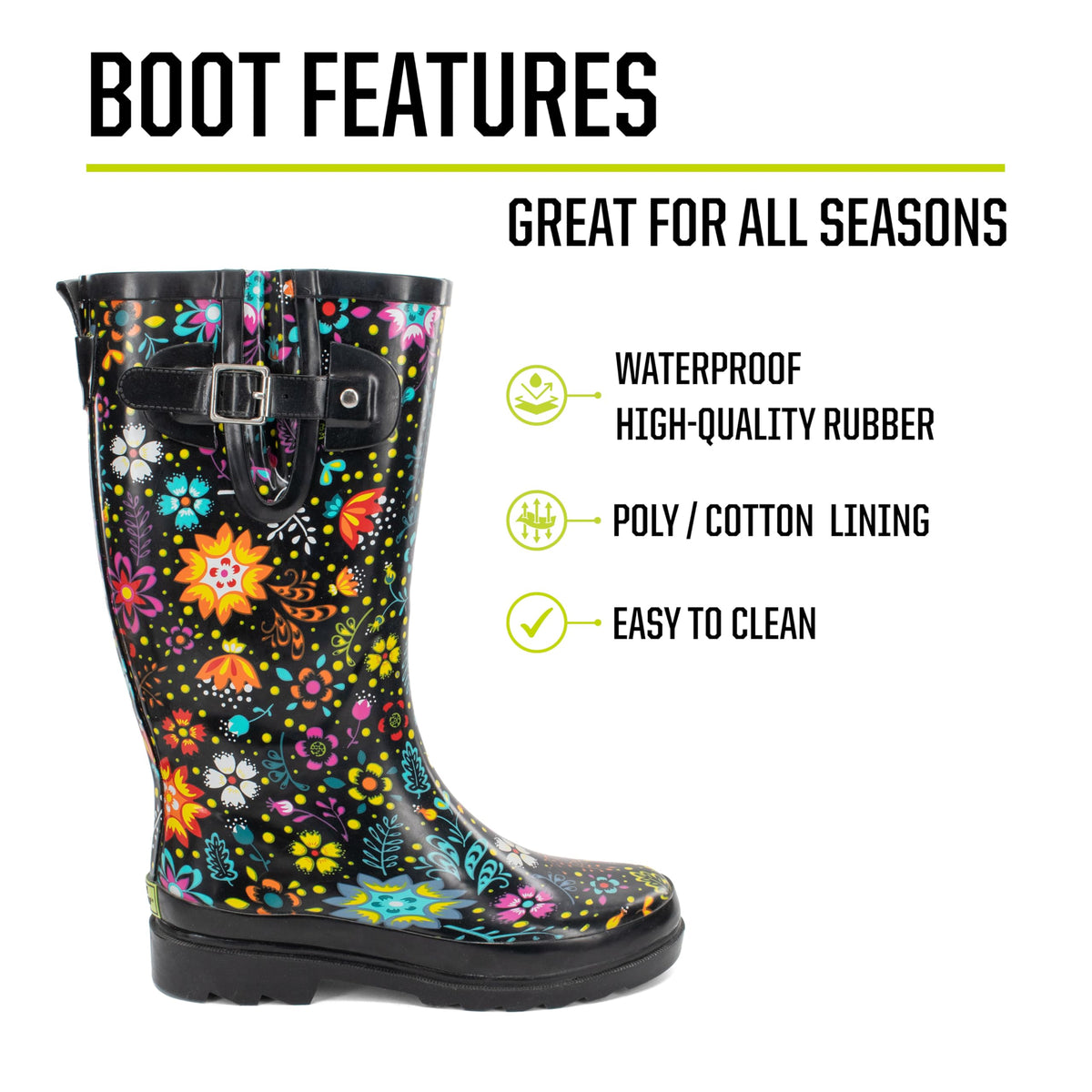 Waterproof Tall Rain Boot Z7079