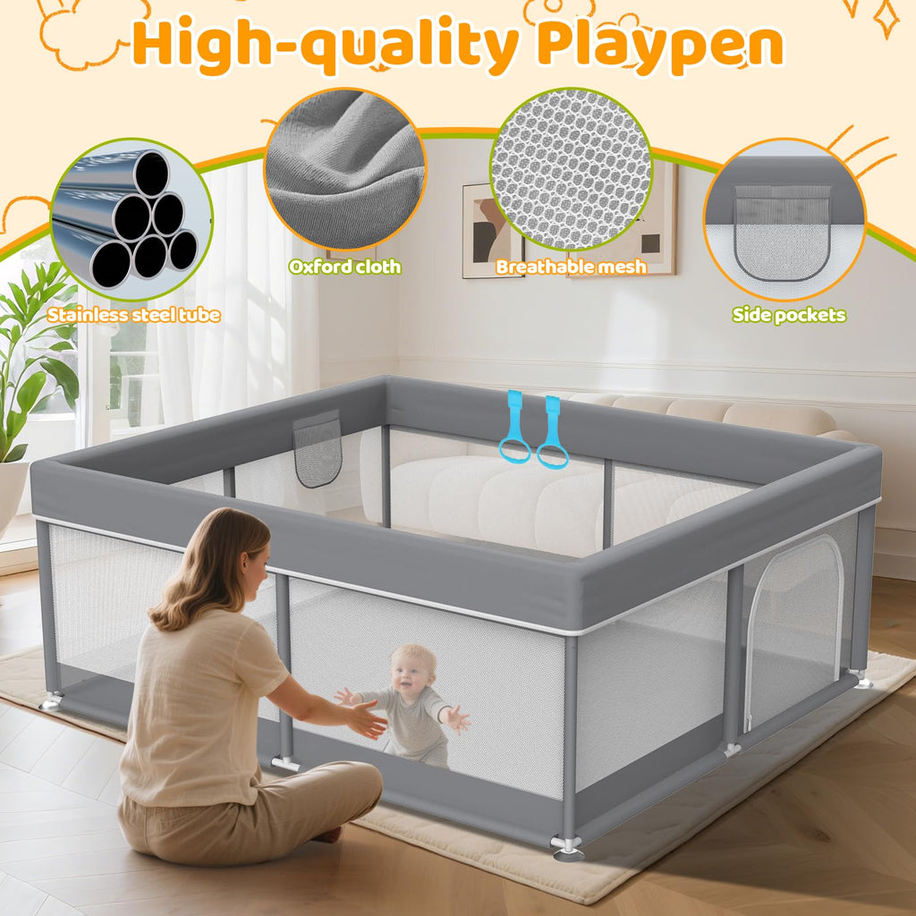 79x71 Inch Extra Large Baby Playpen T832091