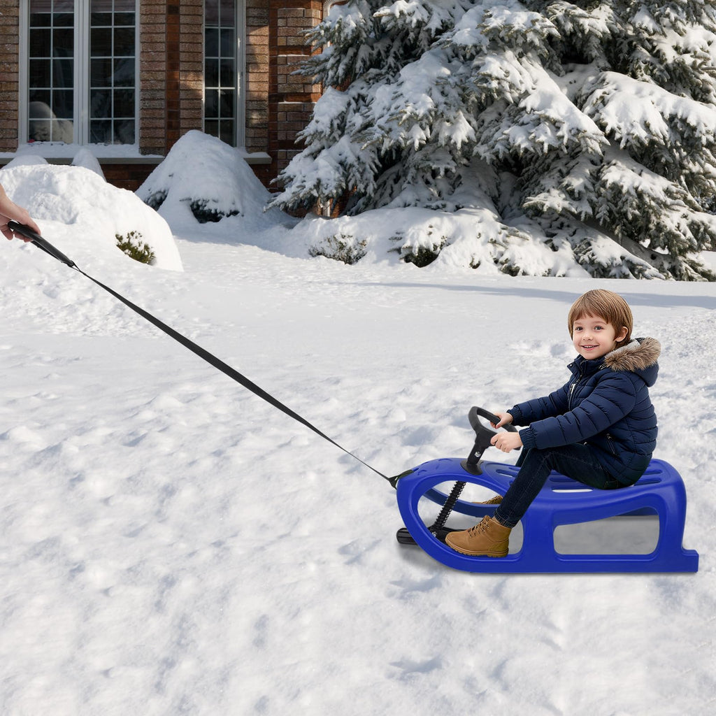 Cold-Resistant Plastic Snow Sled with Pull Rope L627