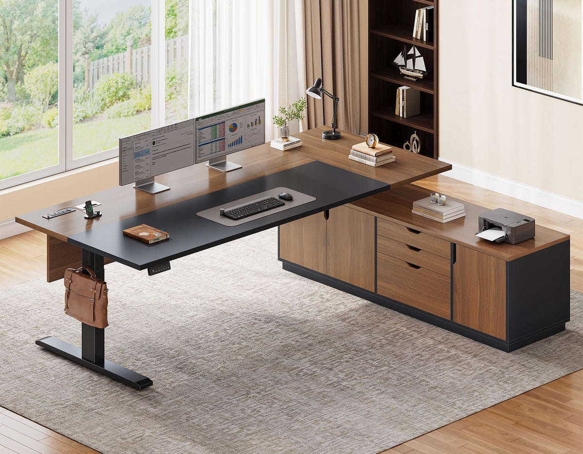 71" L Shaped Electric Standing Desk E69173