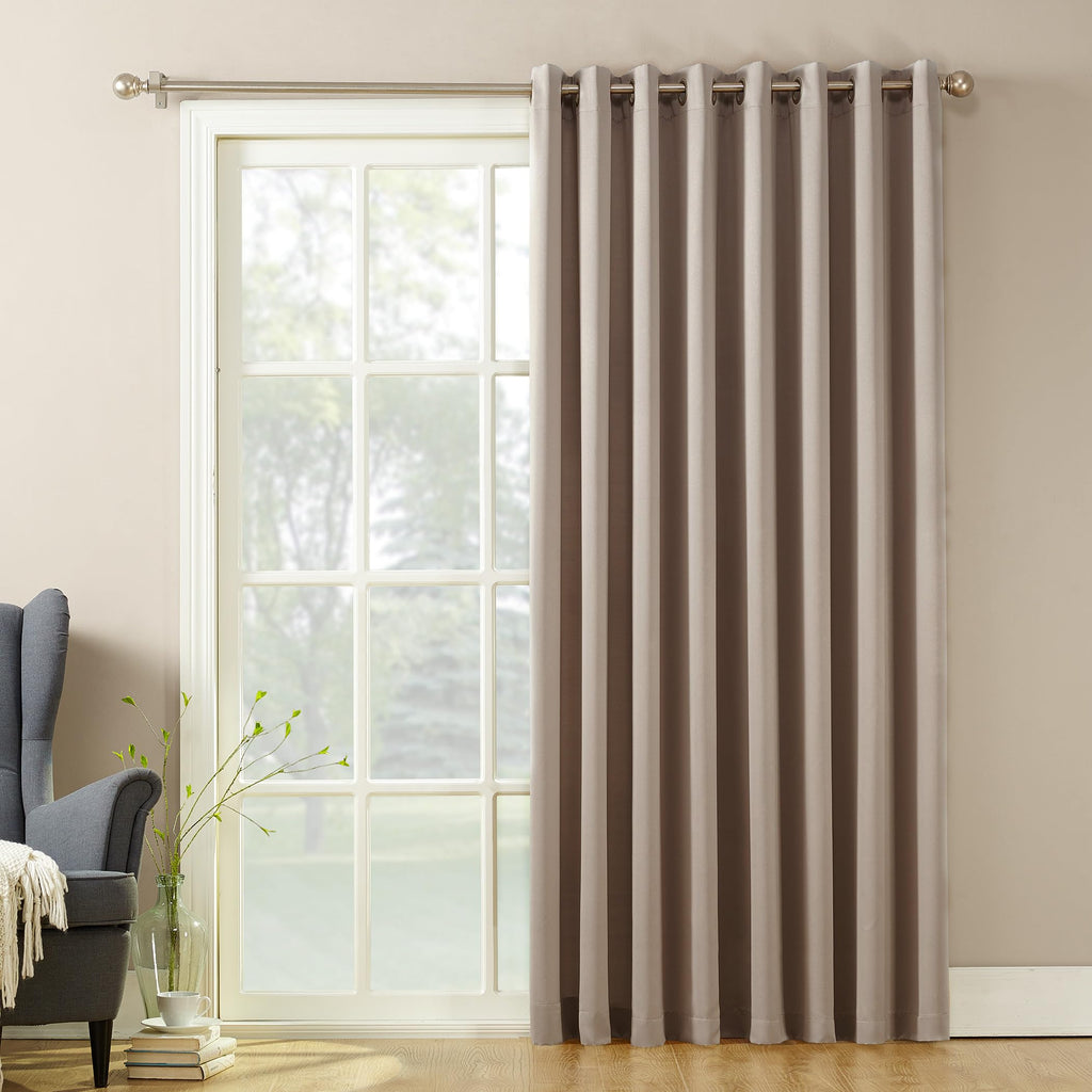 Energy Efficient Grommet Curtain Panel, 100" x 84", Stone G8324