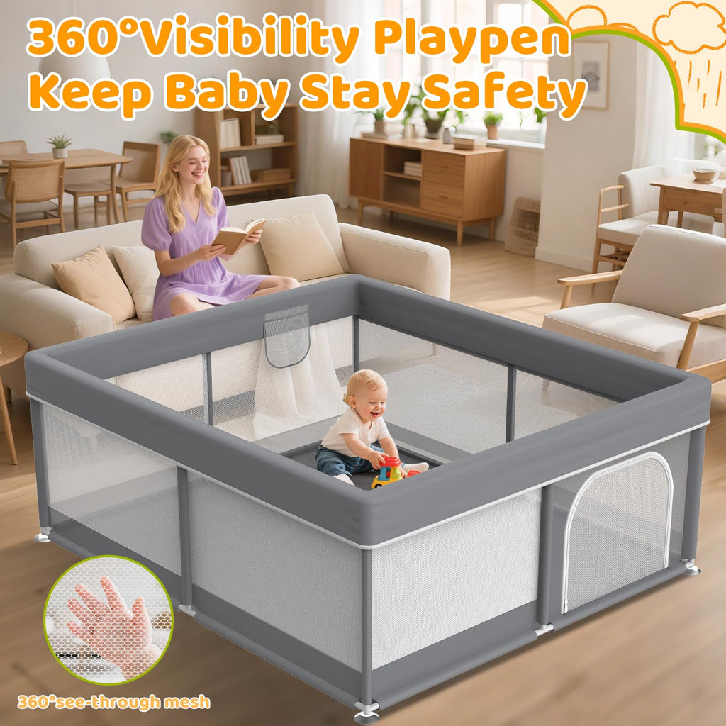 79x71 Inch Extra Large Baby Playpen T832091