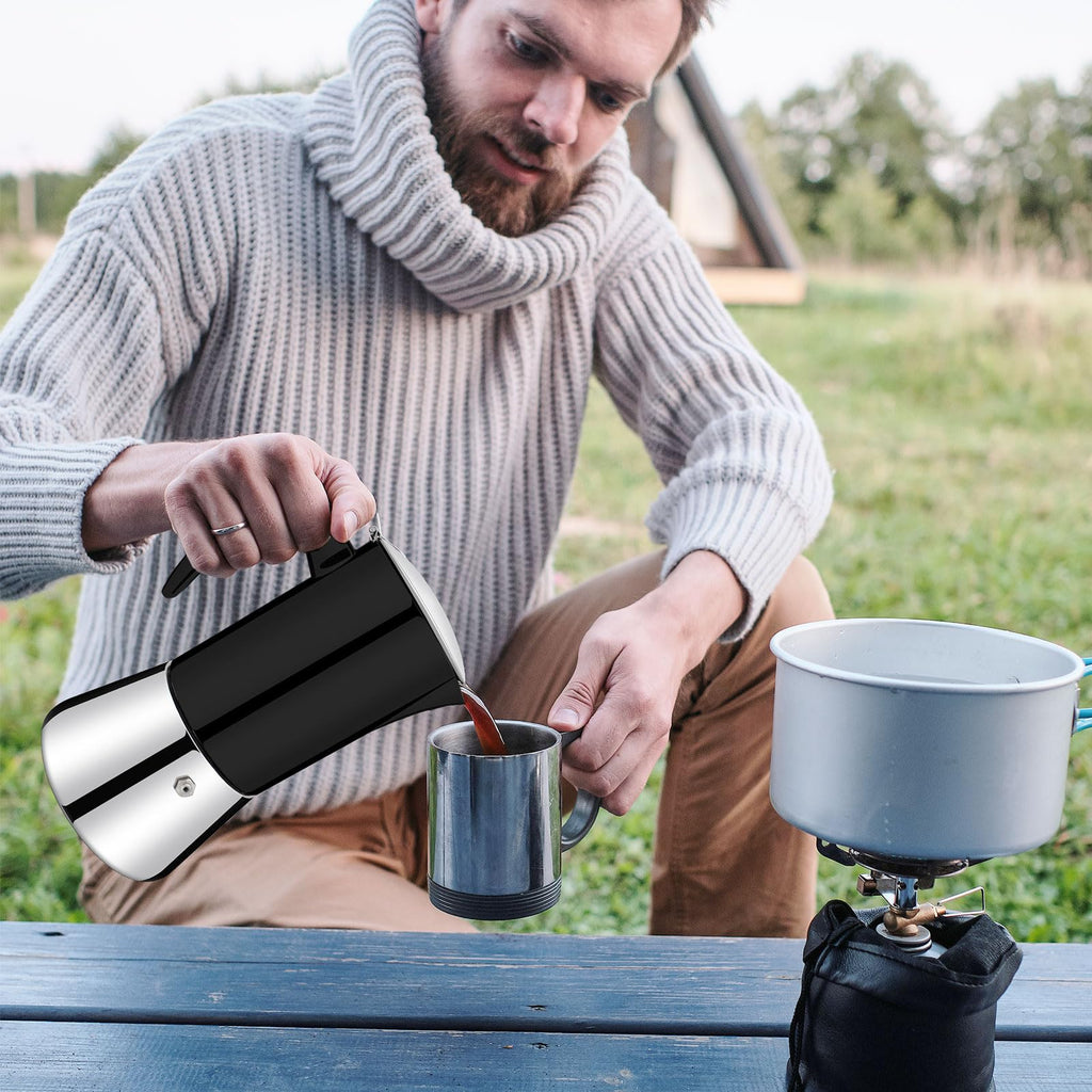 12 Cup Thickened 304 Stainless Steel Moka Pot O37297