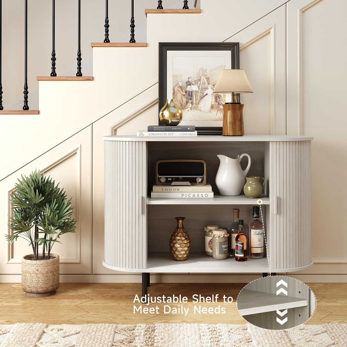 40" Sideboard Buffet Cabinet with Sliding Door A825761