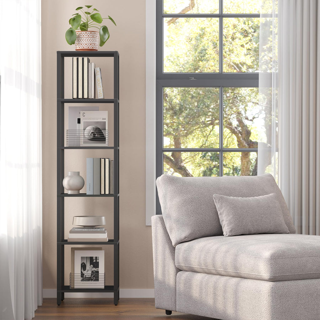6-Tier Tall Narrow Bookshelf X255