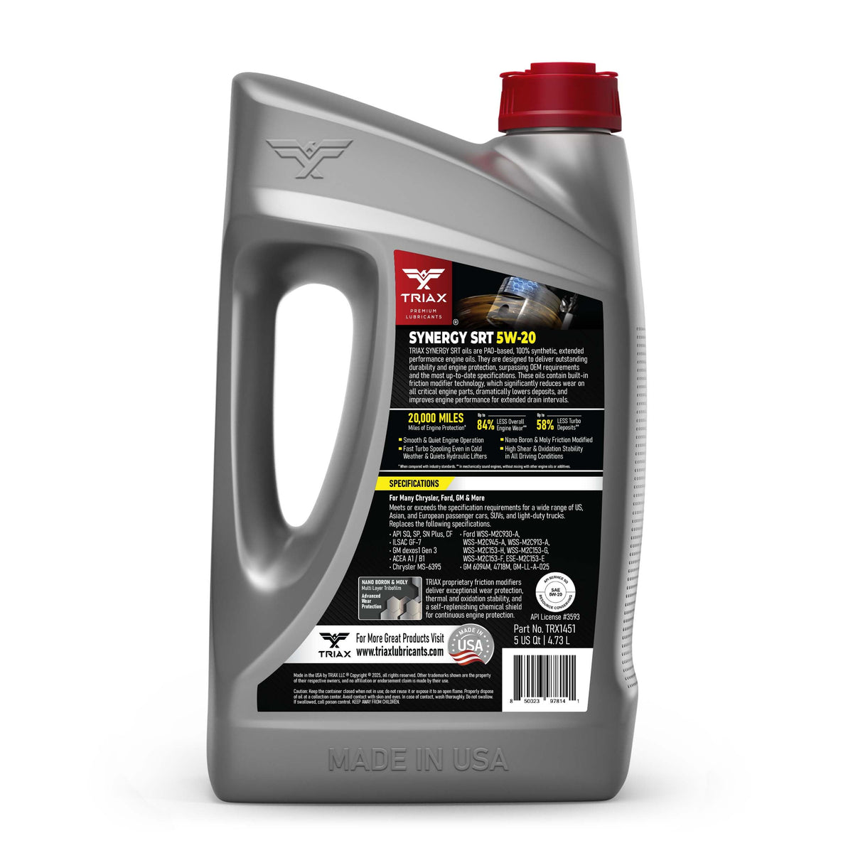 5W-20 Full Synthetic Engine Oil 5 Quart V817